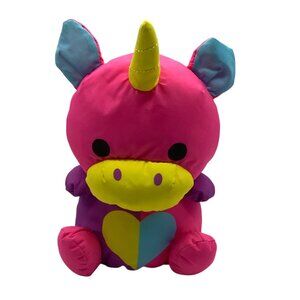 Swisheez Jemah Unicorn Stuffed Animal Plush Retro 8" Spin Master Multicolor